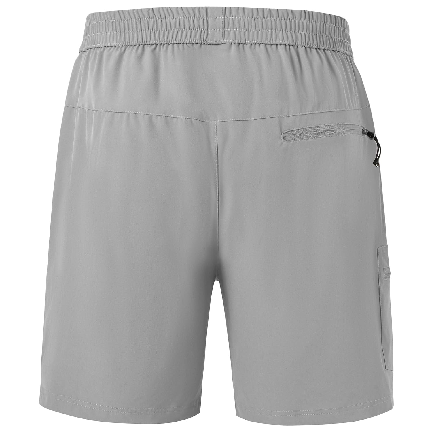 BGOWATU Men's Athletic Hiking Shorts - Stretch Quick Dry Gym Shorts with Zipper Pockets for Outdoor Sports, Fishing & Travel - Perfect for Hiking, Camping and Workout