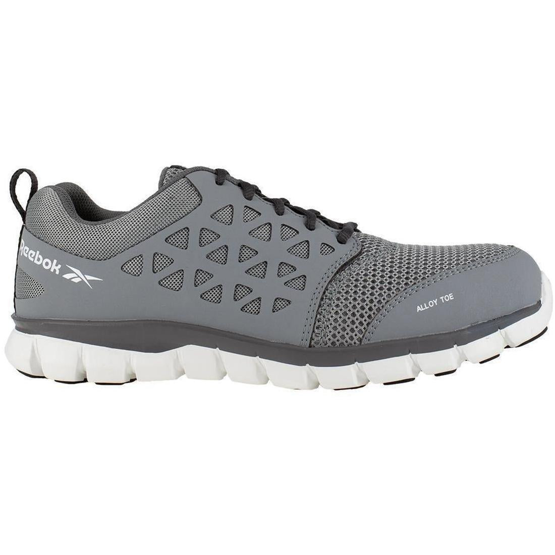 Sublite Cushion Alloy Toe Athletic Work Shoes for Men - Lightweight Safety Shoes with Shock Absorption, Slip Resistant & Comfortable Grey Work Sneakers - Perfect for Construction, Warehouse & Industrial Work