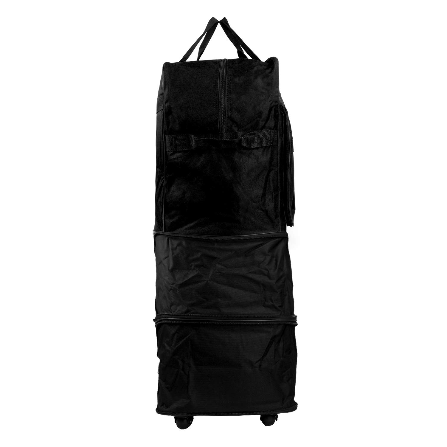 40 Inch Expandable Wheeled Travel Duffel Bag - Large Rolling Spinner Luggage with 360° Wheels for Airplane, Cruise & Road Trips - Durable Black Suitcase for Men & Women