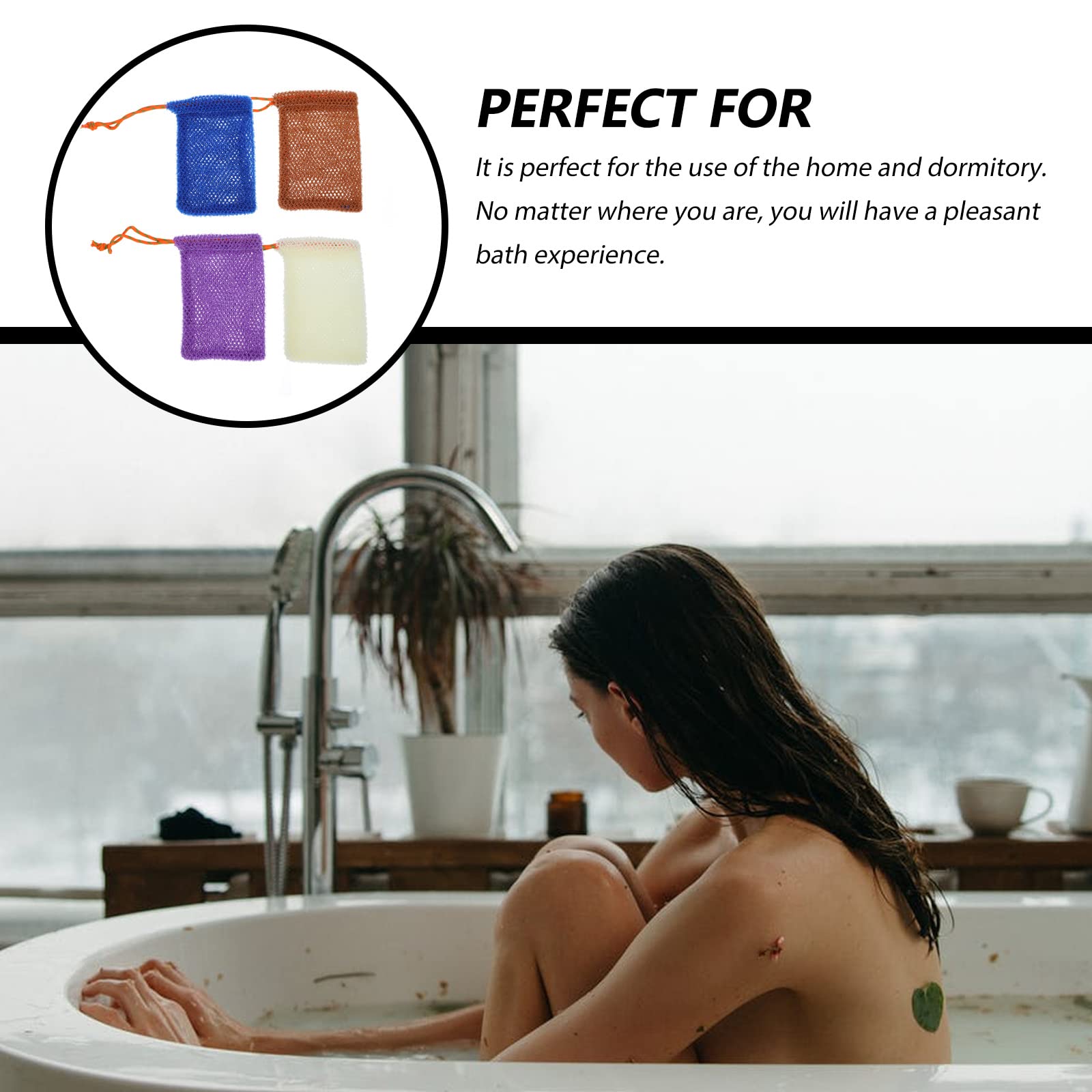 EXCLUZO 4-Pack Exfoliating Bath Towels - Skin Scrubbers for Body & Face - Soft Exfoliation Gloves for Shower & Spa - Perfect for Home, Gym & Travel