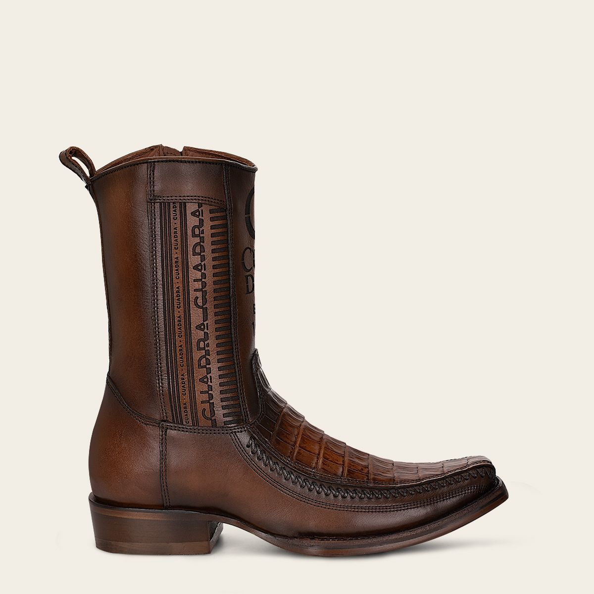 Men's Cuadra Brown Cowboy Dress Ankle Boots with Zip - Stylish Western Boots for Casual Wear, Rodeo & Outdoor Adventures