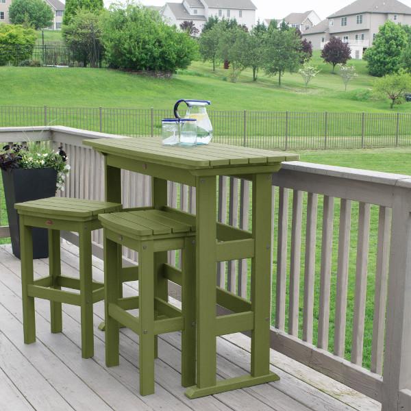 Lehigh 3-Piece Bar Height Balcony Patio Set - Outdoor Bistro Furniture for Small Spaces, Balconies & Decks