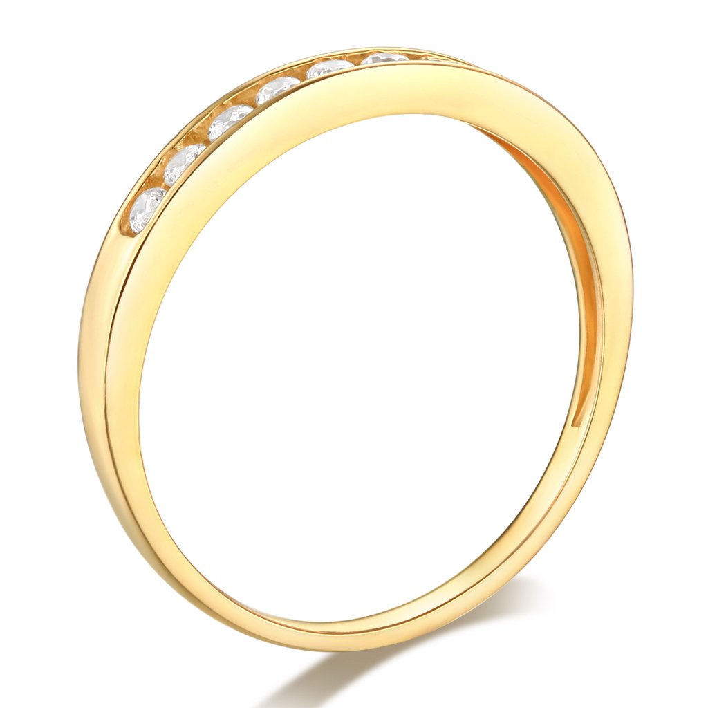 14K Solid Yellow Gold Wedding Engagement Ring and Wedding Band Set - Size 7 | Classic Bridal Jewelry for Proposals, Anniversaries & Special Occasions