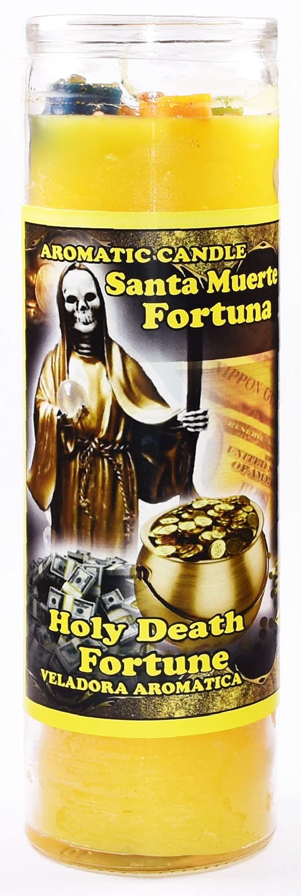 12-Piece Aromatic Holy Santa Muerte Candles Set - Veladora for Fortune, Protection & Spiritual Rituals | Perfect for Altars, Meditation & Blessing Ceremonies