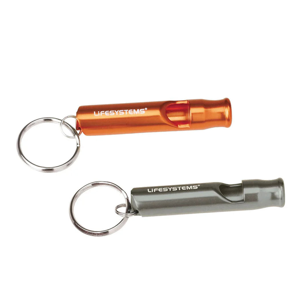 Lifesystems 100dB Aluminum Mountain Whistle - Loud Emergency Safety Whistle for Hiking, Camping & Outdoor Survival Gear