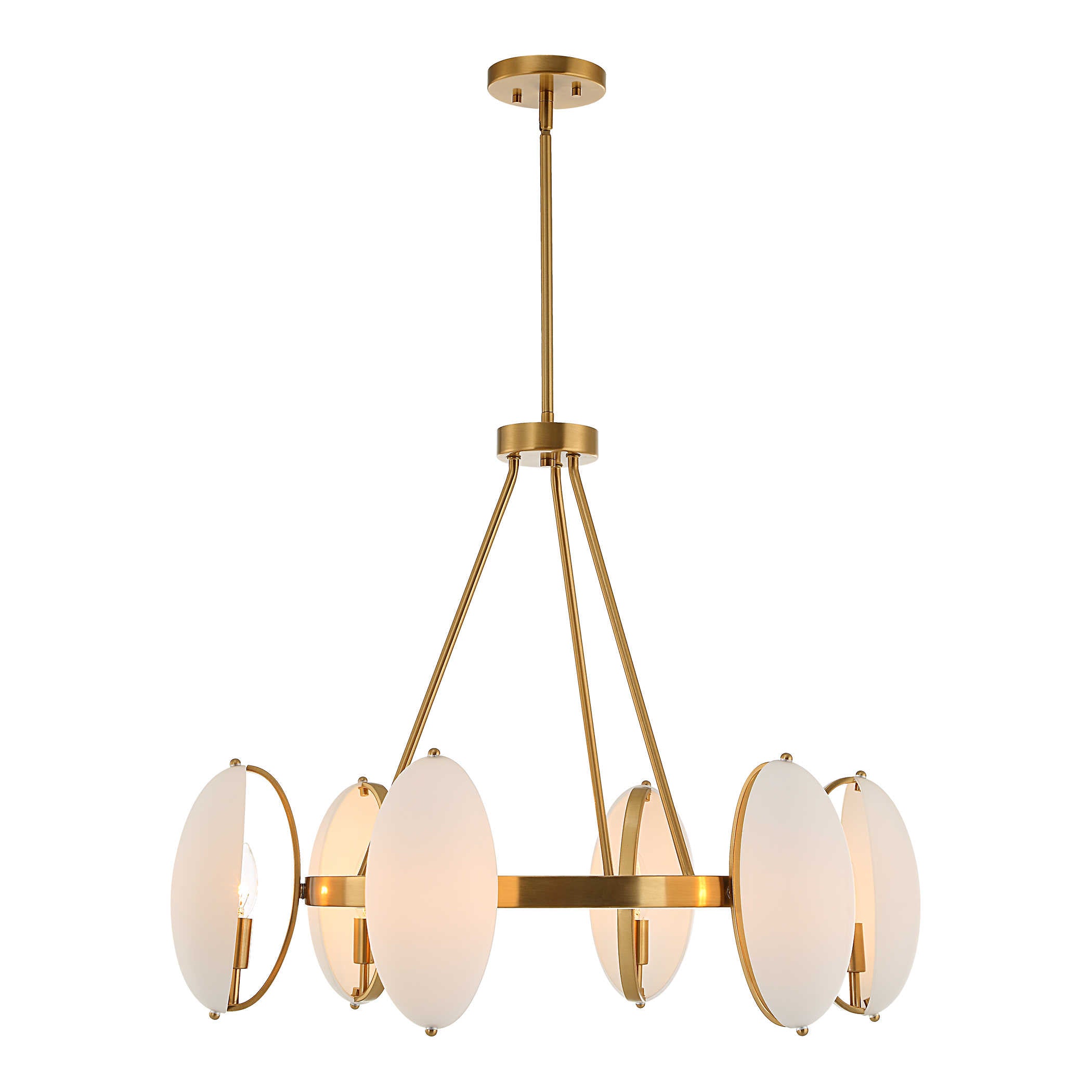 Ovafora 6-Light Chandelier - Elegant Crystal Ceiling Light Fixture for Dining Room, Living Room, Bedroom & Foyer | Modern Home Decor Lighting