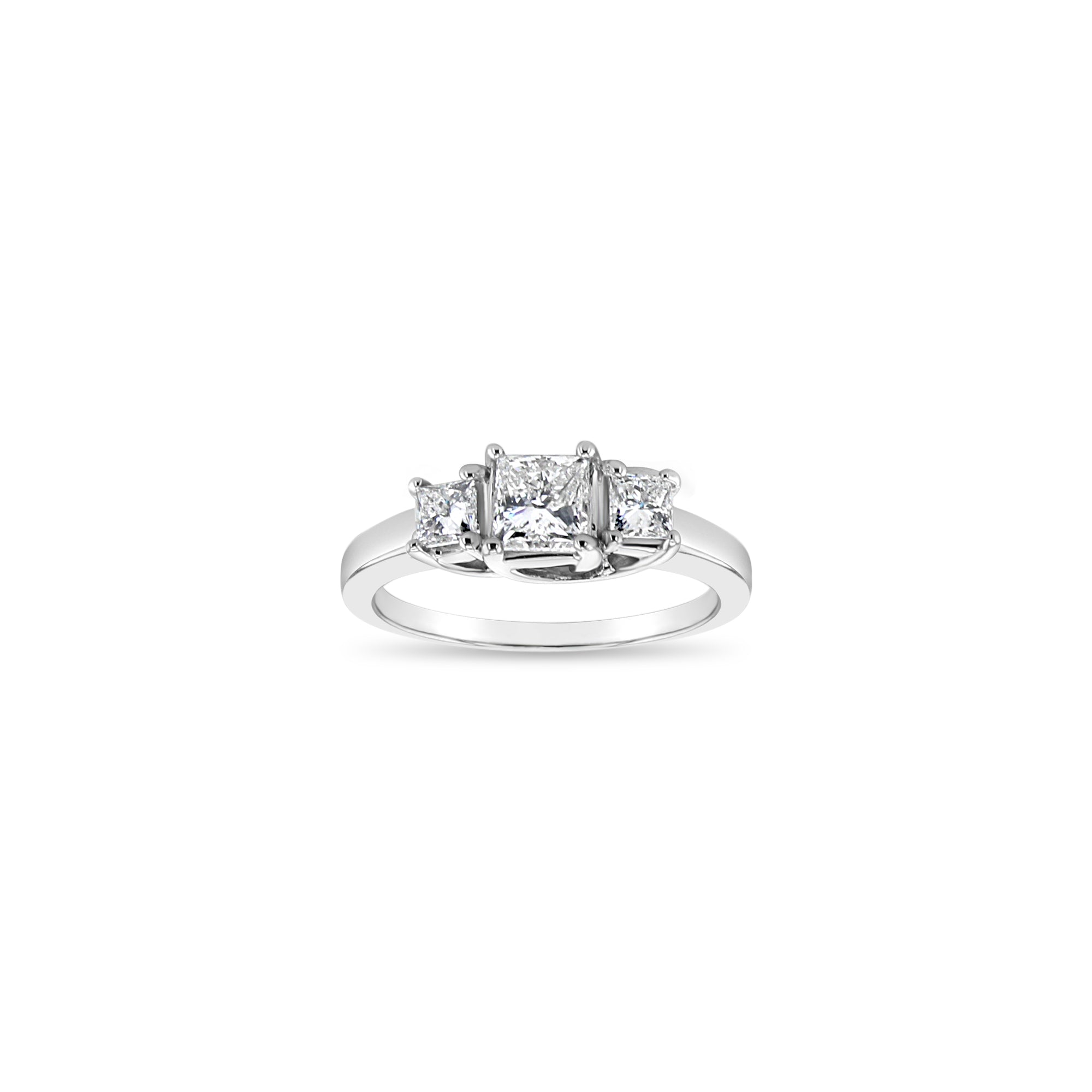 Exquisite Princess Cut Three Stone Diamond Engagement Ring - Elegant & Timeless Wedding Jewelry for Her - Perfect for Proposals, Anniversaries & Special Occasions