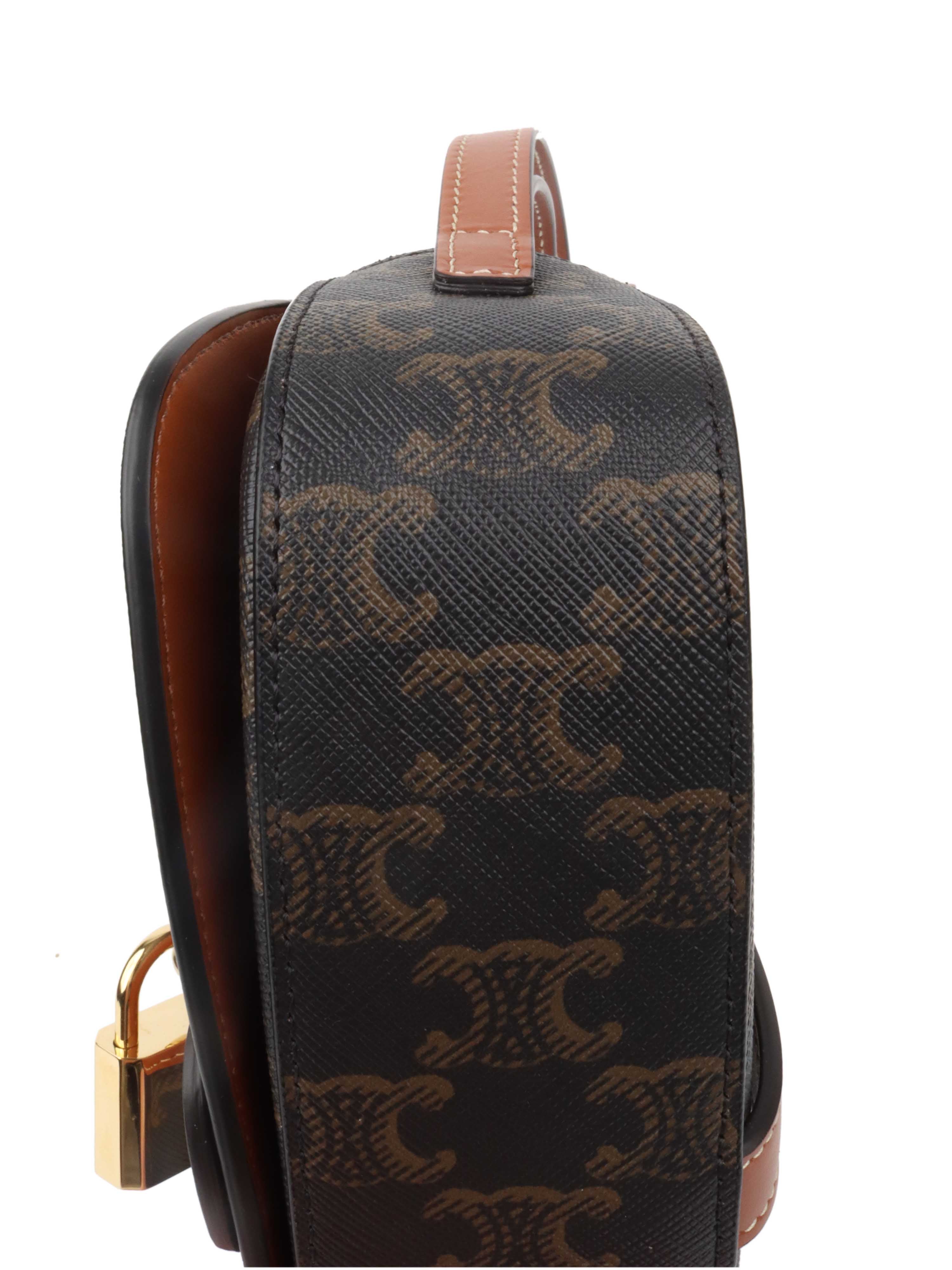 Celine Triomphe Canvas Clutch with Strap - Elegant Crossbody Bag for Women | Perfect for Evening Events, Parties & Date Nights
