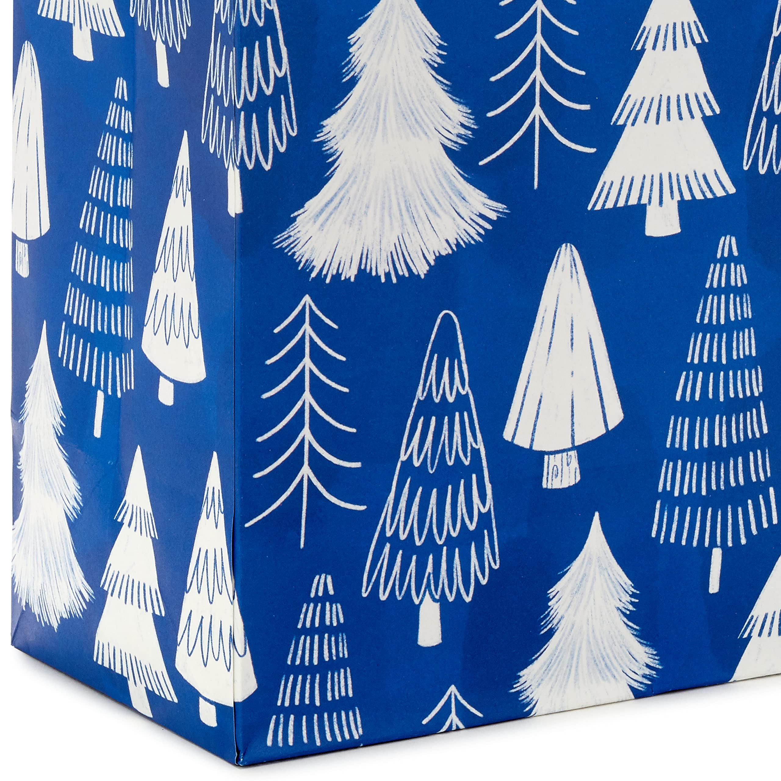 Hallmark 9 Inch Christmas Gift Bags Set of 4 - Snowflake Blue, Plaid, Polar Bear & Tree Designs for Holiday Gifts, Hanukkah Presents, Winter Wedding Favors & Graduation Party Favors - Perfect for Christmas Parties, Office Exchanges & Festive Gift Wrapping