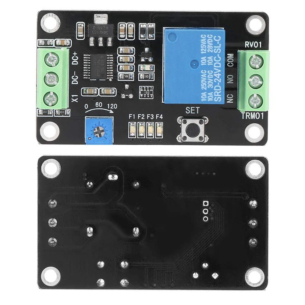 DC 5V/12V/24V Delay Timer Relay Module - Self-Locking ON/OFF Time Switch with Super 555 Timer Circuit - Perfect for Industrial Automation, Home Appliances, and DIY Electronics Projects