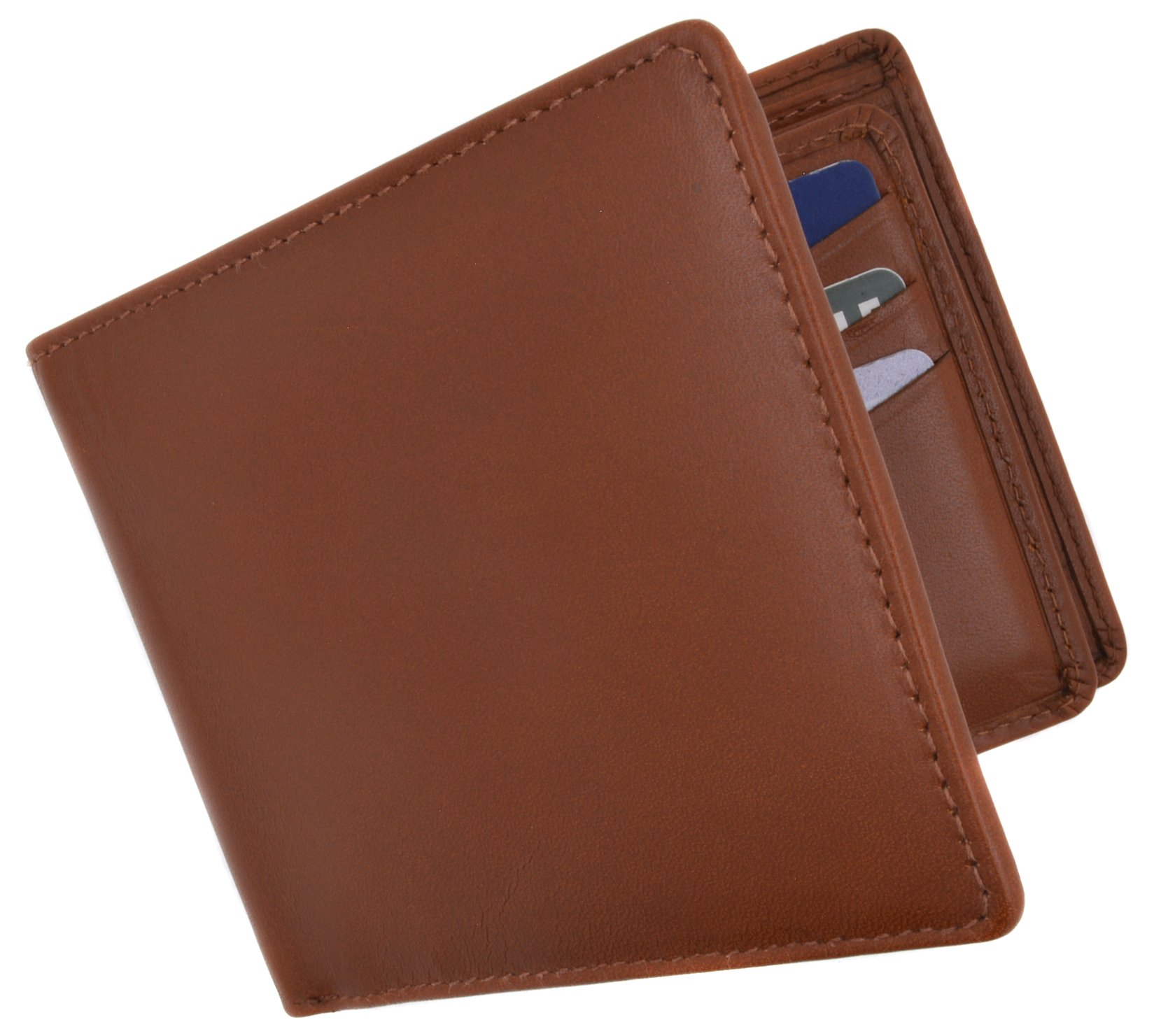 Premium Genuine Leather Slim Wallet for Men & Women - RFID Blocking Multi Card Holder with ID Window - Perfect for Travel, Business & Everyday Use
