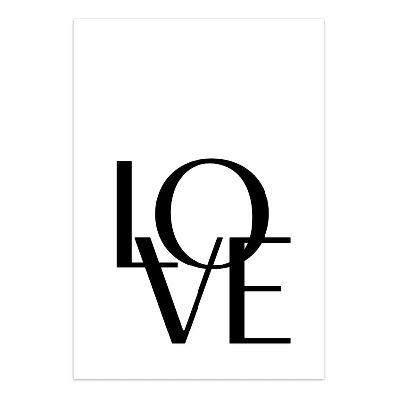 Inspirational Quotes Wall Art - Modern Cursive Verse Canvas Paintings & Posters for Home Office Decor | Nordic Style Motivational Wall Decor for Living Room, Bedroom & Workspace