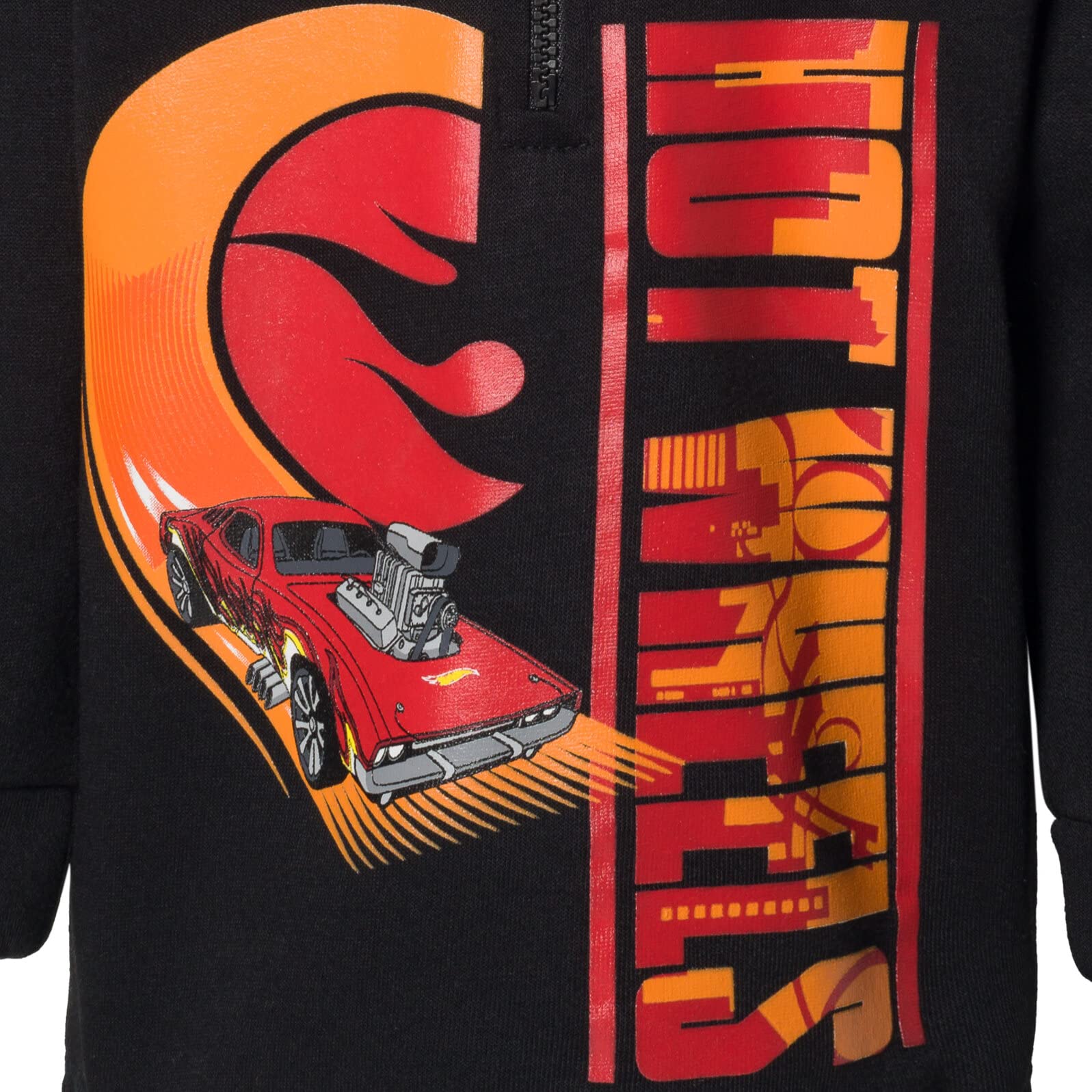 Hot Wheels Half Zip Hoodie for Toddlers & Kids - Lightweight Fleece Pullover for Boys & Girls - Perfect for Playdates, School & Outdoor Adventures
