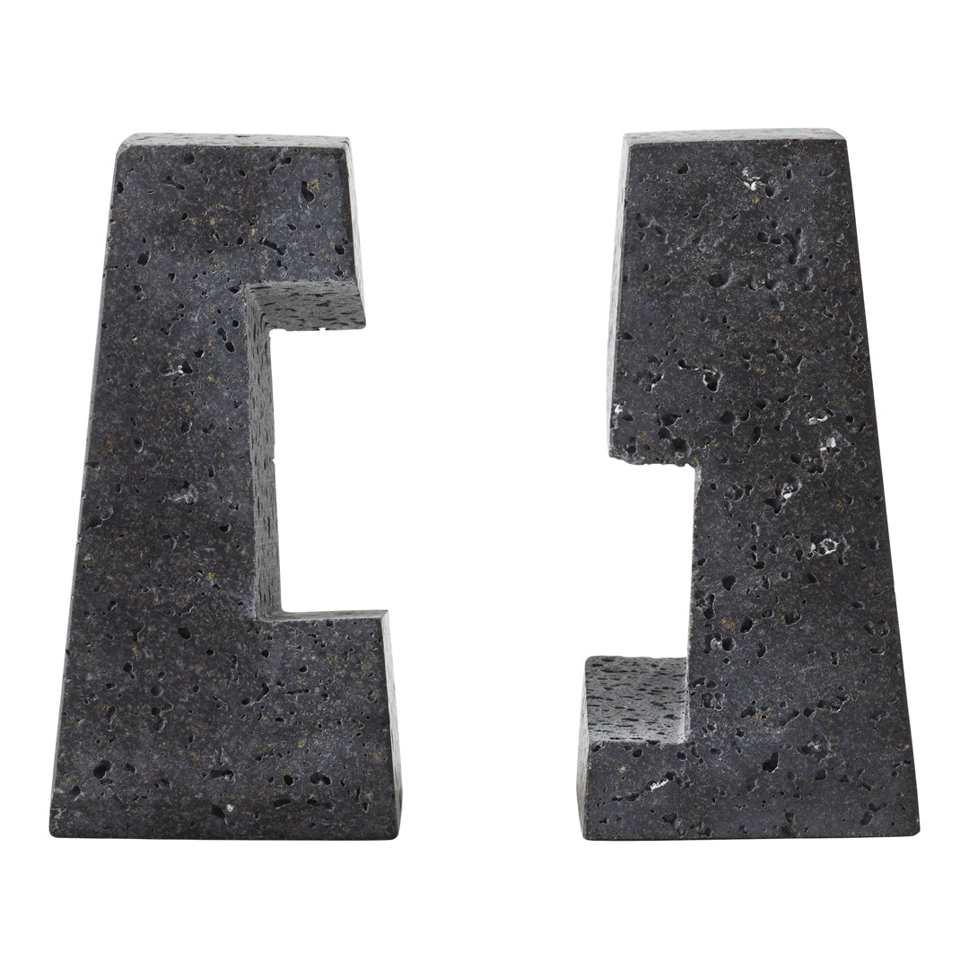 Converge Bookends - Heavy Duty Metal Bookends for Office, Library, and Home Organization - Perfect for Books, DVDs, and Decorative Display