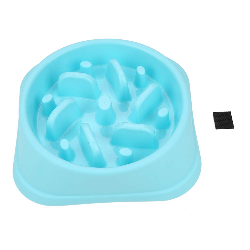 **Non-Slip Slow Feeder Dog Bowl - Anti-Gulping Pet Food Dish for Fast Eaters, Durable & Spill-Proof Design (Blue) - Perfect for Mealtime Anxiety & Portion Control**