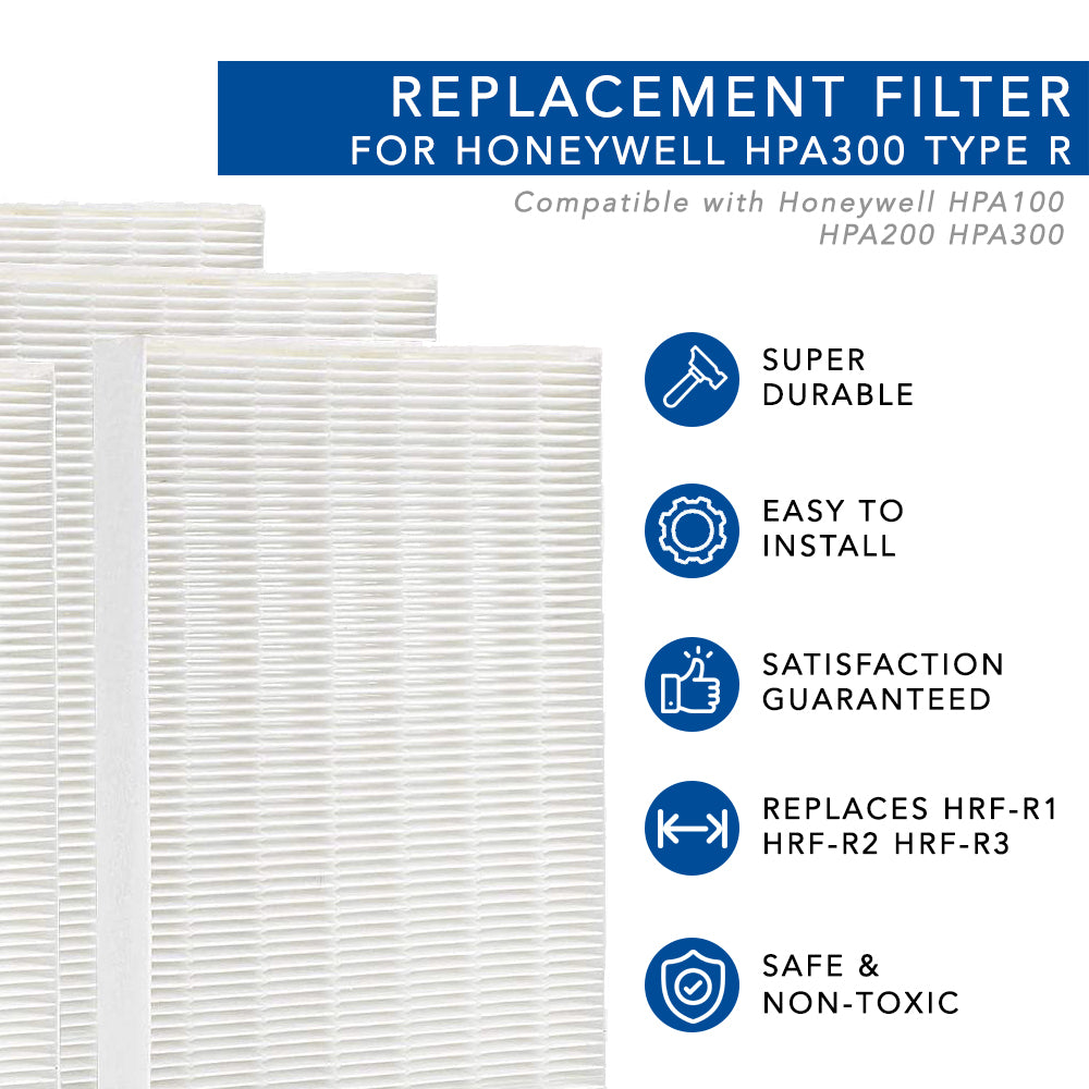 MaximalPower HPA300 HON R True HEPA Replacement Filter - Compatible with Honeywell HPA100, HPA200, HPA300 Air Purifiers | Perfect for Home, Office & Allergy Relief