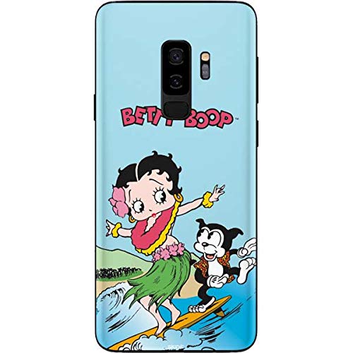 Officially Licensed Betty Boop Surfing Design Phone Skin Decal for Samsung Galaxy S9 Plus - Durable Protective Cover with Unique Artwork for Everyday Use & Travel