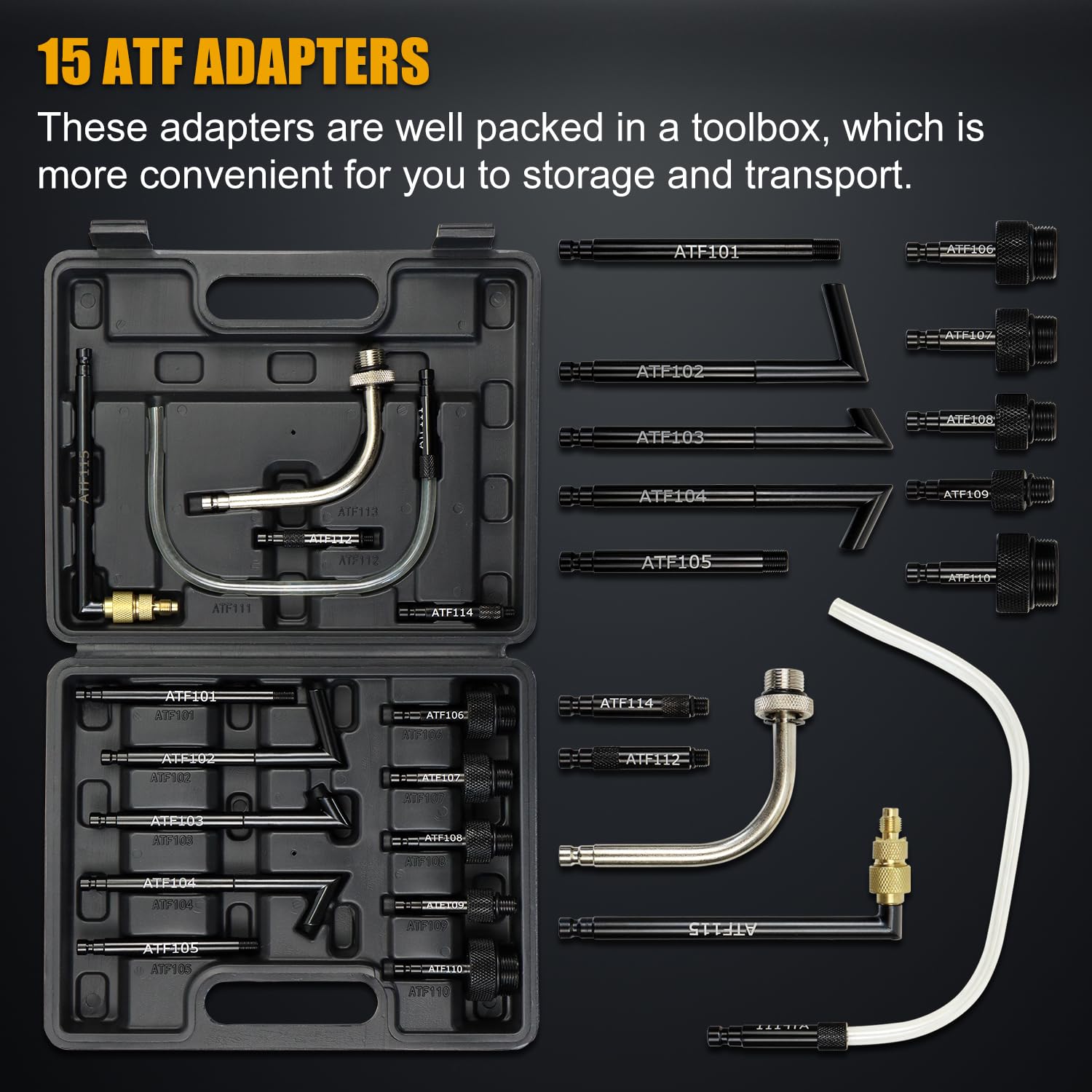 10L Pneumatic Transmission Fluid Transfer Pump Kit - ATF, Gear Oil & Differential Oil Extractor & Dispenser Tool with Adapters - Perfect for Garage, Auto Shop & DIY Car Maintenance