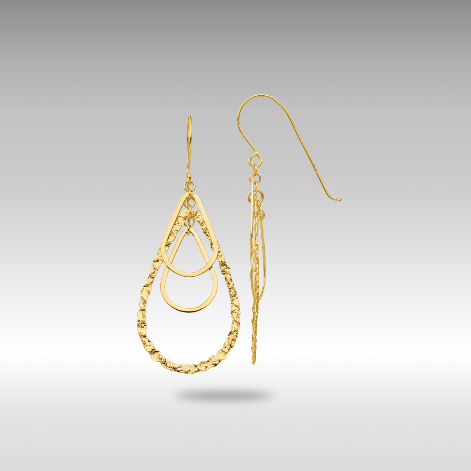 Elegant Gold Tear Drop Earrings TH565 - Perfect for Weddings, Parties & Special Occasions