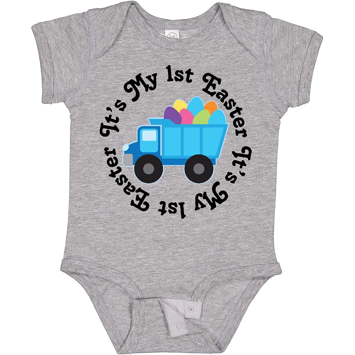 Inktastic 1st Easter Egg Truck Baby Bodysuit - Cute Easter Outfit for Infants & Toddlers - Perfect for Easter Photos, Family Gatherings & Holiday Celebrations