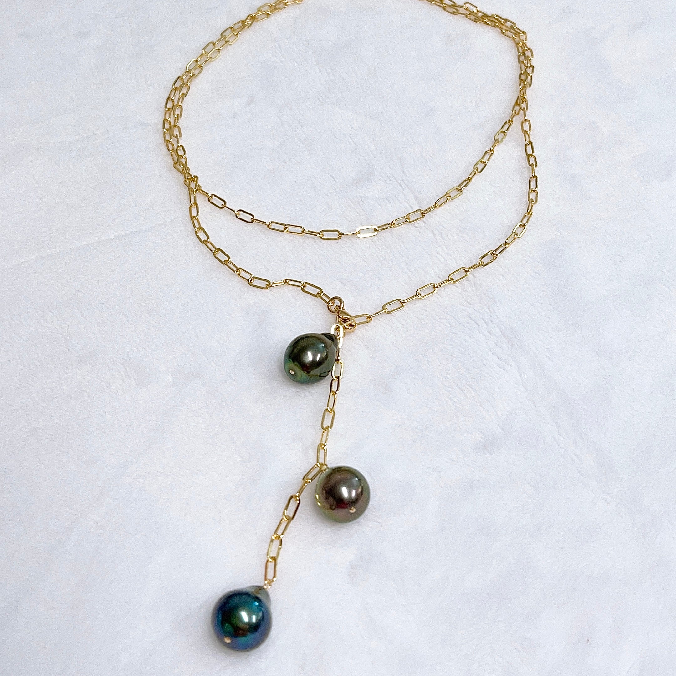 YOZA Tahitian Pearl Necklace (N416) - Elegant Jewelry for Women, Perfect for Weddings, Parties & Special Occasions