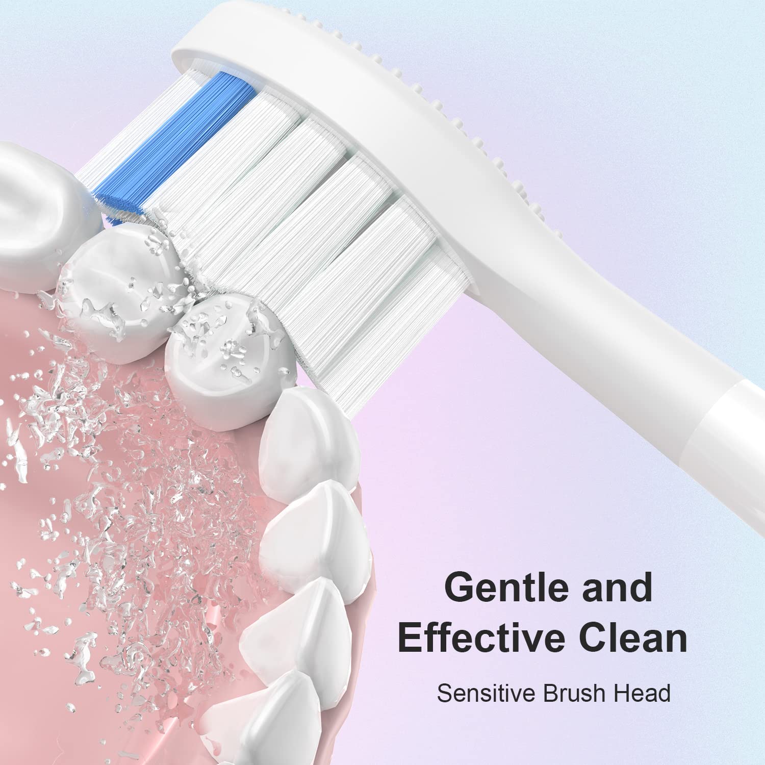 Replacement Brush Heads for Electric Toothbrush - Soft Bristles for Sensitive Teeth - 4 Pack Refill Heads Compatible with APEX/NOV/LUX Models - Perfect for Travel, Home & Daily Oral Care Routine