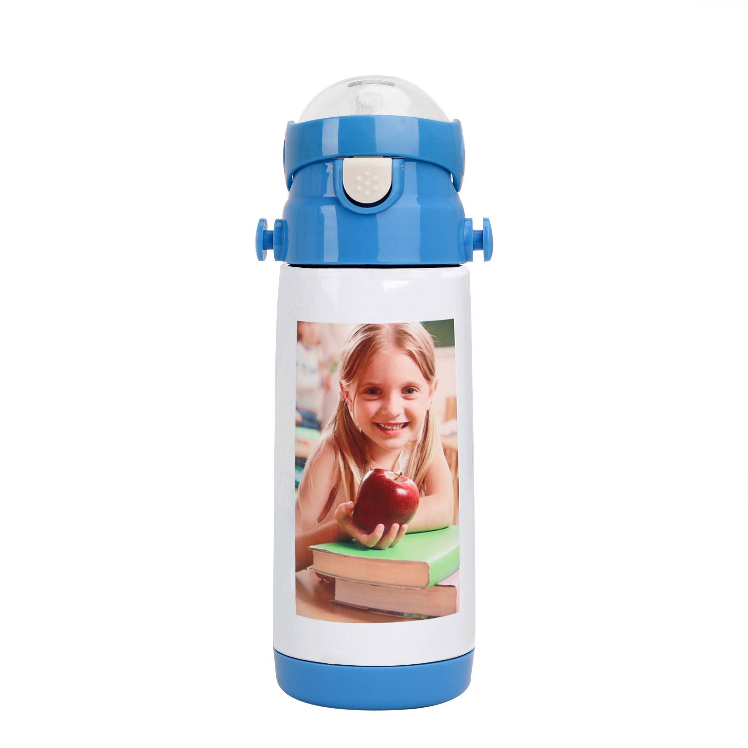 Personalized Custom Photo Stainless Steel Thermos Cup for Kids - Vacuum Insulated Travel Water Bottle for Hot & Cold Drinks - Perfect Birthday Gift for Boys & Girls - Great for School, Sports & Outdoor Activities