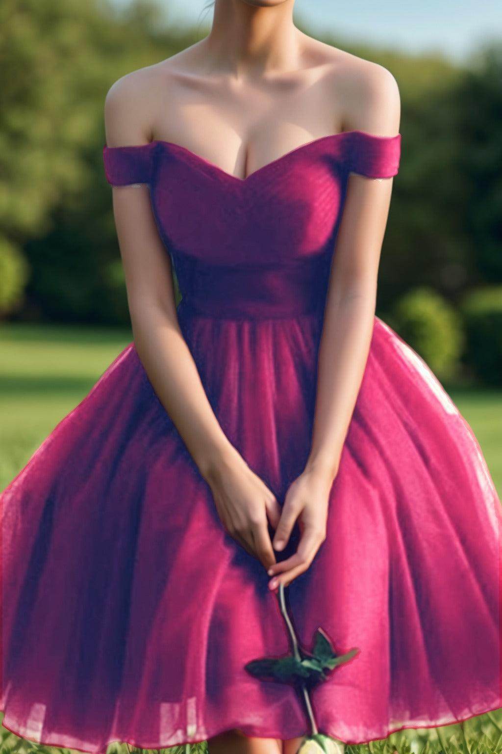 Elegant Princess Tea Length Tulle Homecoming Dress CS0526 - Perfect for Prom, Formal Dances & Special Occasions