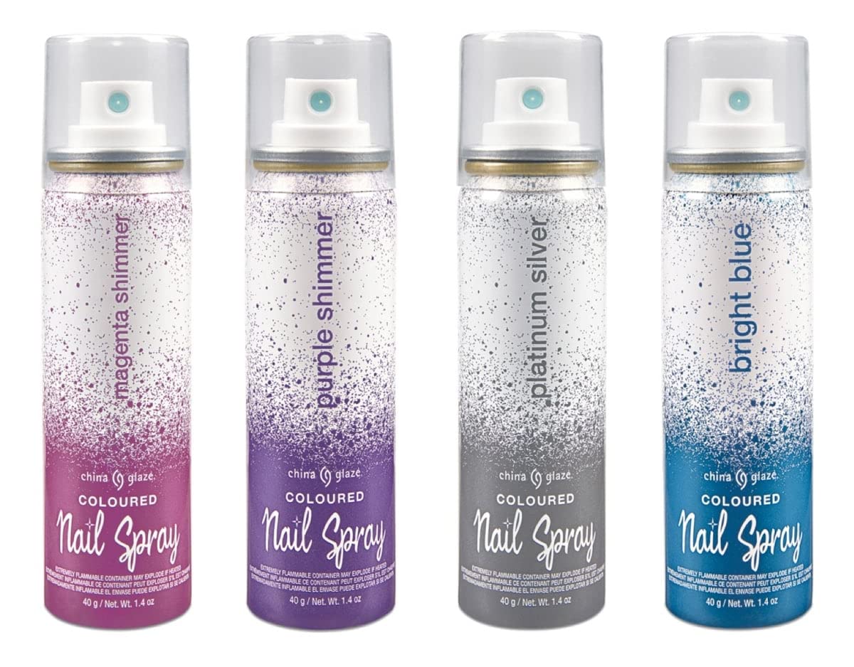 Platinum Silver Nail Polish Spray - 1.4 Fl Oz Fast-Drying Nail Lacquer for Salon-Quality Manicures at Home | Perfect for Parties, Weddings & Special Occasions
