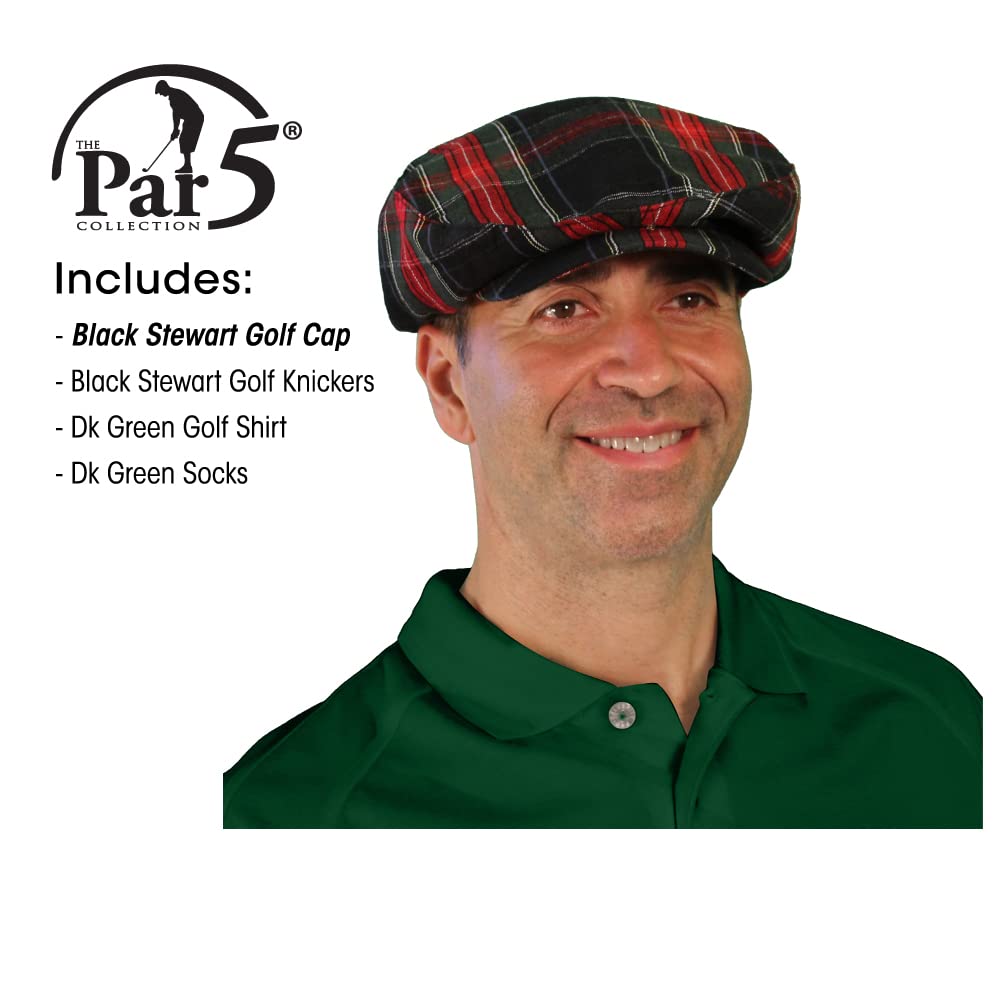 Black Stewart Men's Dark Green Golf Outfits - Premium Golf Apparel for Tournaments & Casual Play