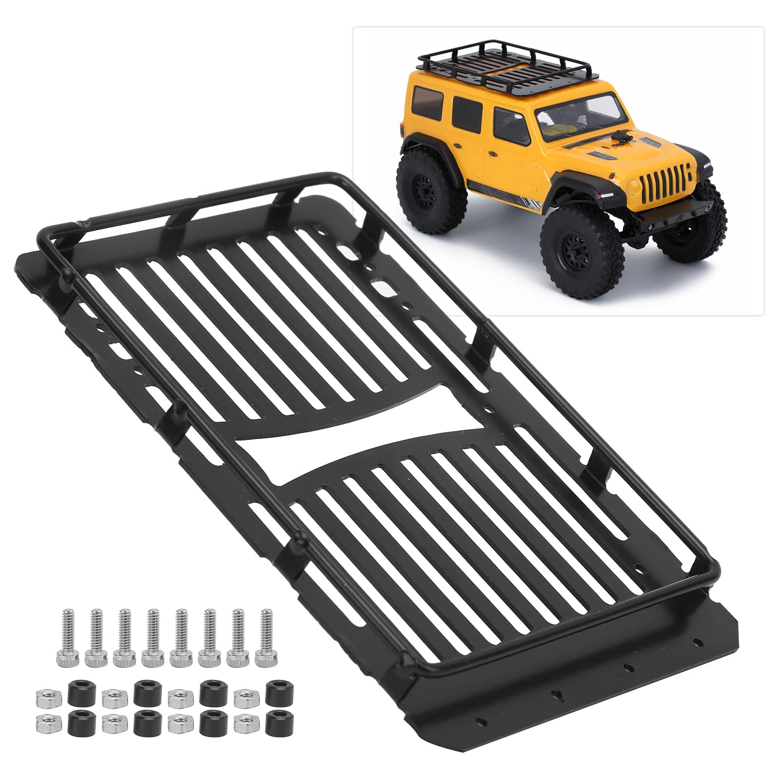 1/24 Scale Metal Roof Rack for RC Car - Premium Accessory for Wrangler & SCX24 Models | High-Quality Craftsmanship & Realistic Design | Perfect for Off-Road Adventures & RC Car Enthusiasts