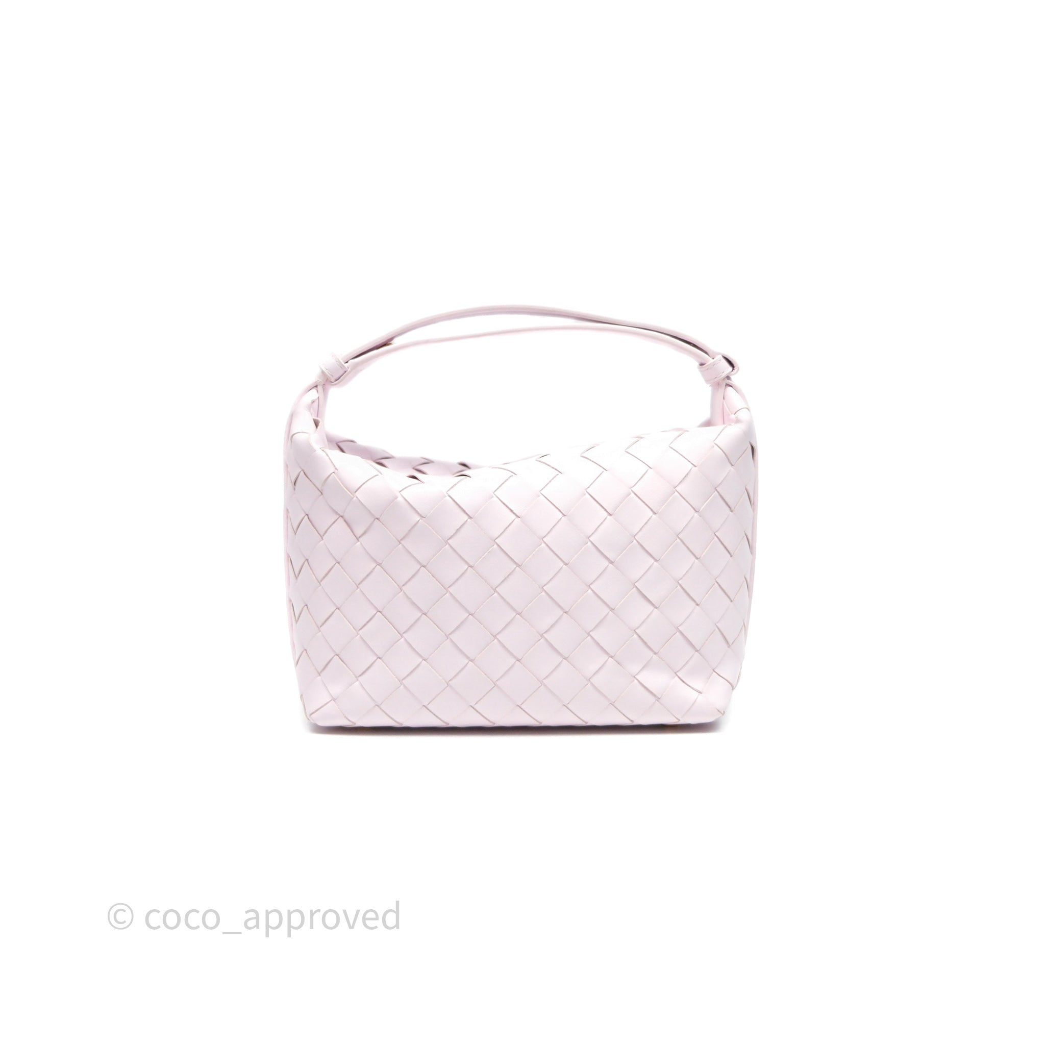 Bottega Veneta Wallace Pink Intrecciato Leather Crossbody Bag with Gold Hardware - Perfect for Women's Fashion, Date Night & Luxury Gift Giving