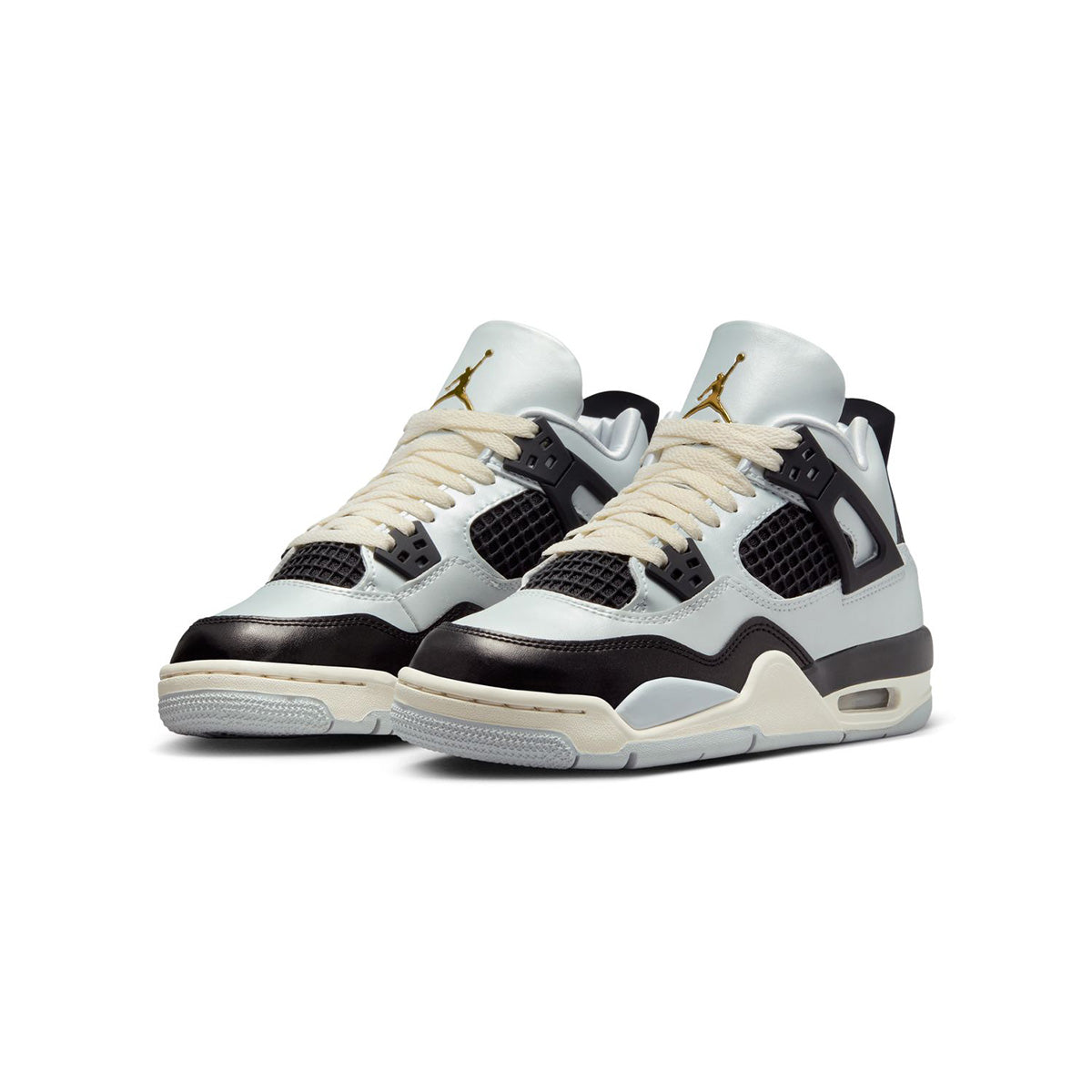 Air Jordan 4 'Pure Platinum' Kids Basketball Shoes - Lightweight Sneakers for Boys & Girls - Perfect for School, Sports & Casual Wear