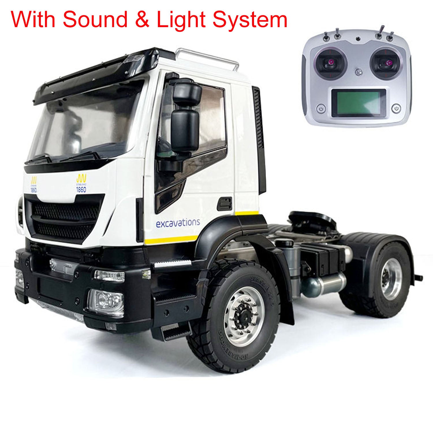 1/14 Scale RC Tractor Truck 4x2 Model - 2-Speed Radio Control Car with Differential Lock, Painted Assembled PNP Version (Servo & ESC Included) - Perfect for Off-Road Racing, Construction Site Play & RC Hobby Enthusiasts