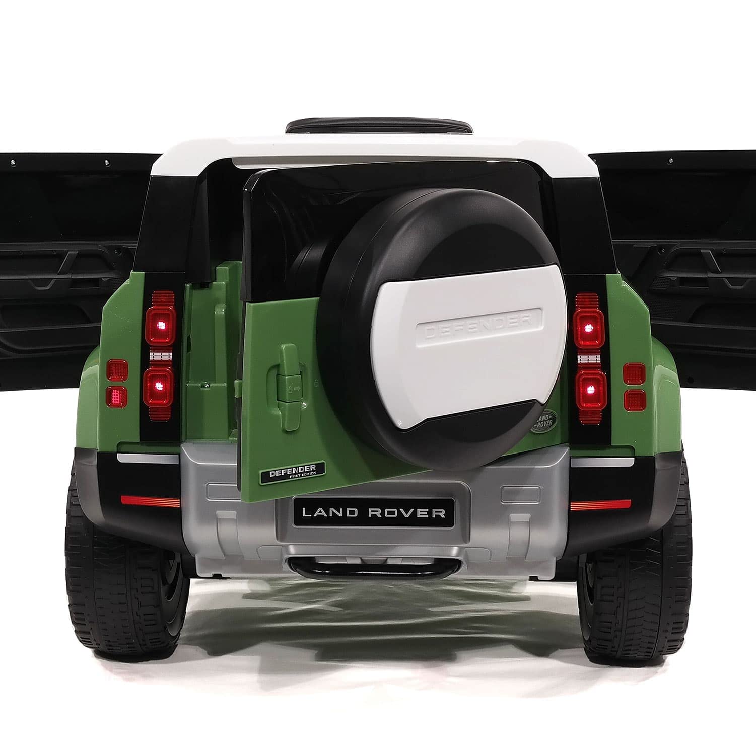 Moderno Kids Land Rover Defender 12V Electric Ride-On Car with Parental Remote Control, MP3/USB Music Player, Leather Seat & LED Lights - Perfect for Outdoor Play, Birthday Gifts & Toddler Adventures