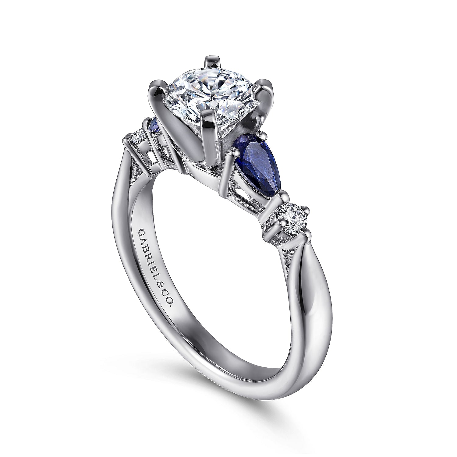 Exquisite Sapphire Side Stone Engagement Ring for Women - Elegant Wedding, Proposal & Anniversary Jewelry Gift