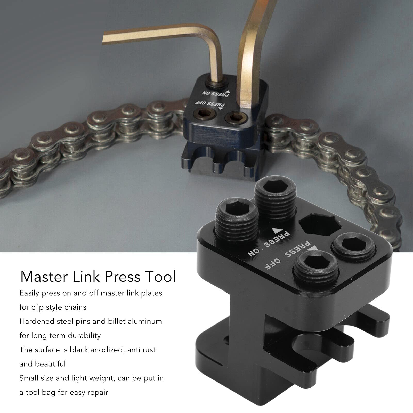 Motorcycle Chain Press Tool for 520 525 530 Chains - ATV & Dirt Bike Maintenance