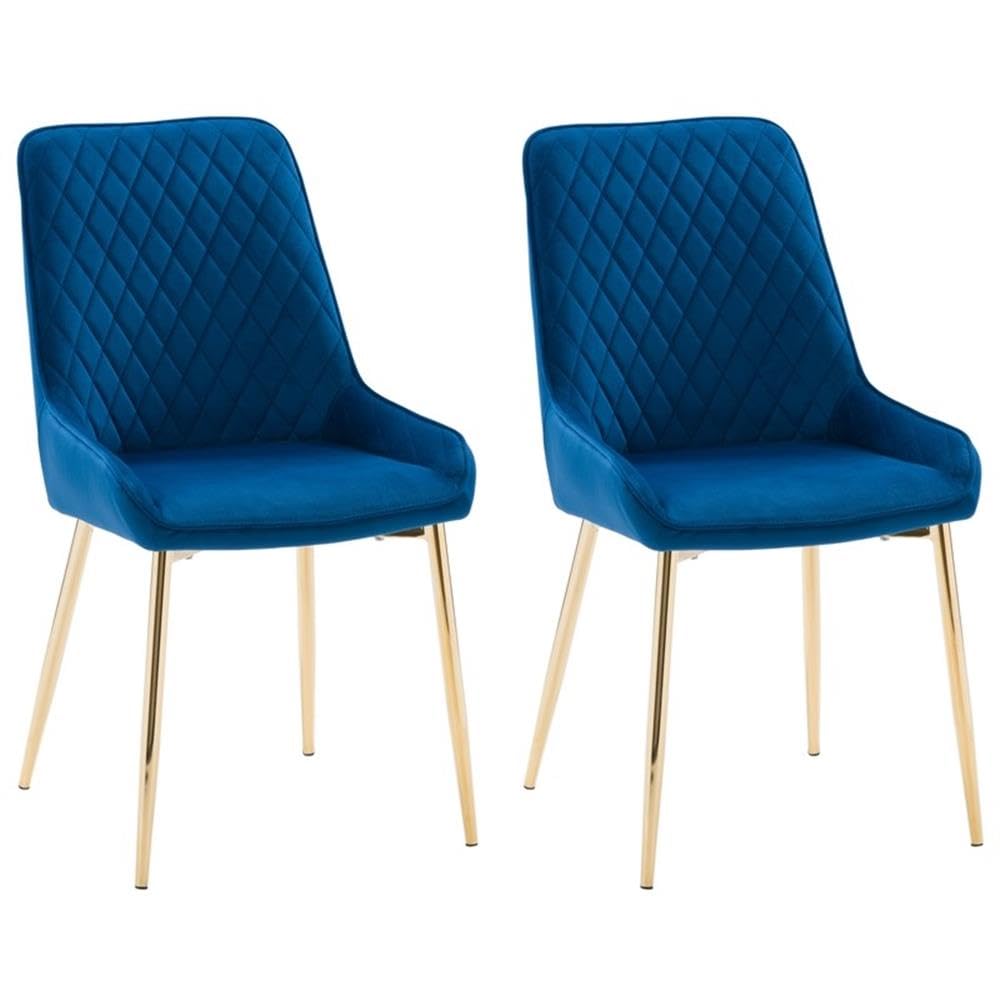 CorLiving Nash Navy Blue Velvet Fabric Diamond Tufted Side Chair - Elegant Accent Chair for Living Room, Bedroom & Office Decor