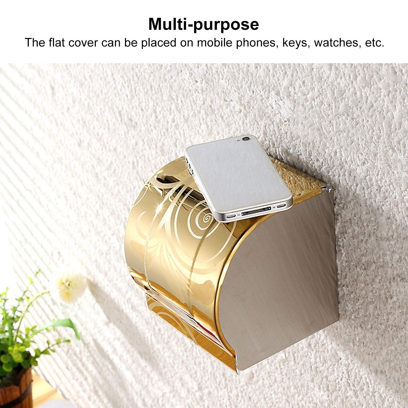 Stainless Steel Cat Proof Toilet Paper Holder - Waterproof Wall Mount Toilet Paper Dispenser Cover for Bathroom, Hotel & Restaurant (Prevent Pet Damage & Keep Tissues Dry)