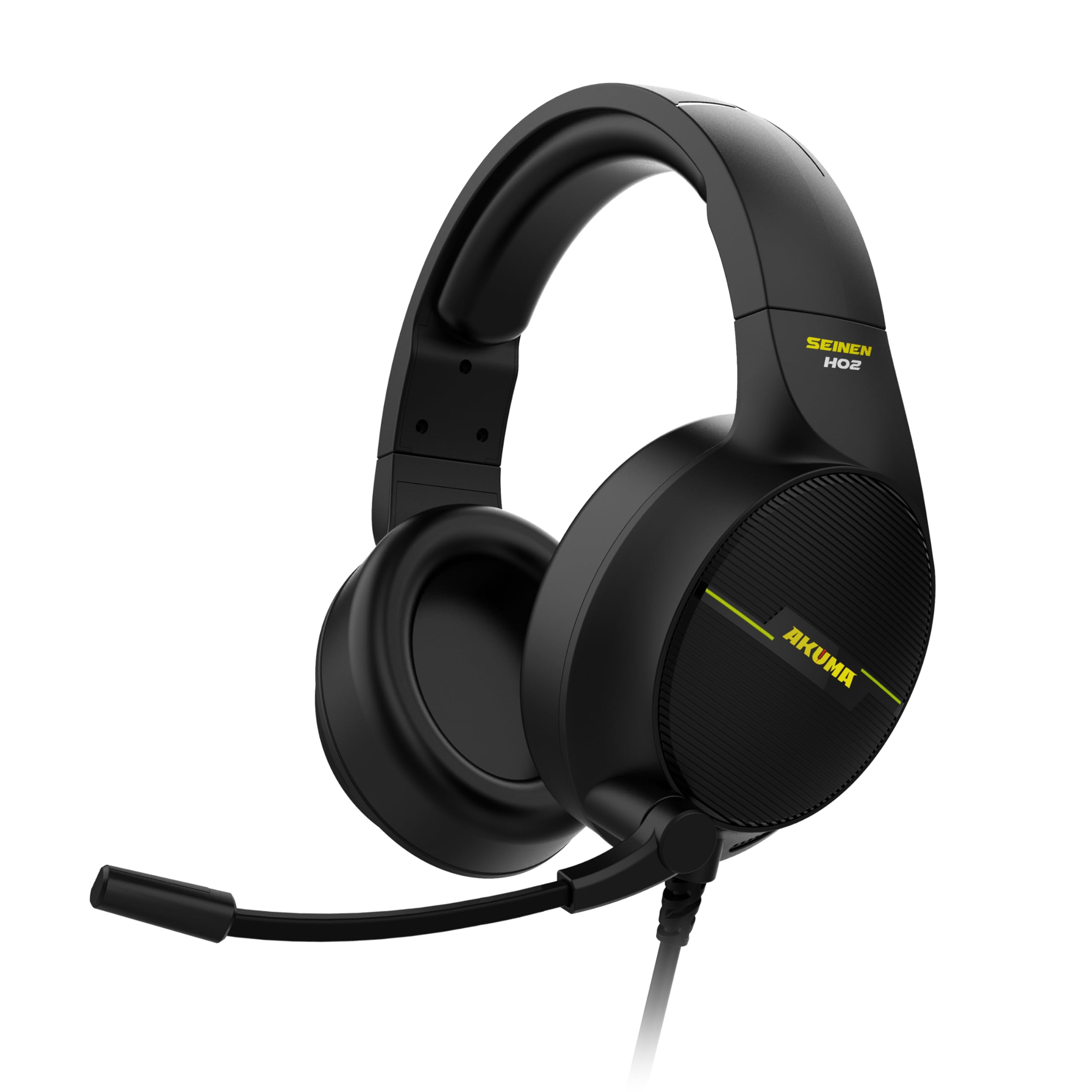 AKUMA Wired Gaming Headset SEINEN H02 - Stereo Sound, Ultra Lightweight, Deep Bass - 3.5mm Jack for PC PS5 PS4 Xbox One Mac Nintendo Switch Smartphone - Black - Perfect for Competitive Gaming & Long Streaming Sessions