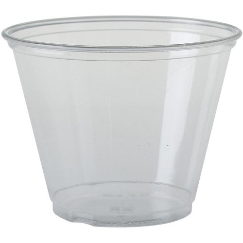 1000-Pack Solo 9 Oz Clear Plastic Cold Cups - Disposable Party Cups for Beverages, Iced Coffee, Smoothies & Cocktails - SCCTP9R