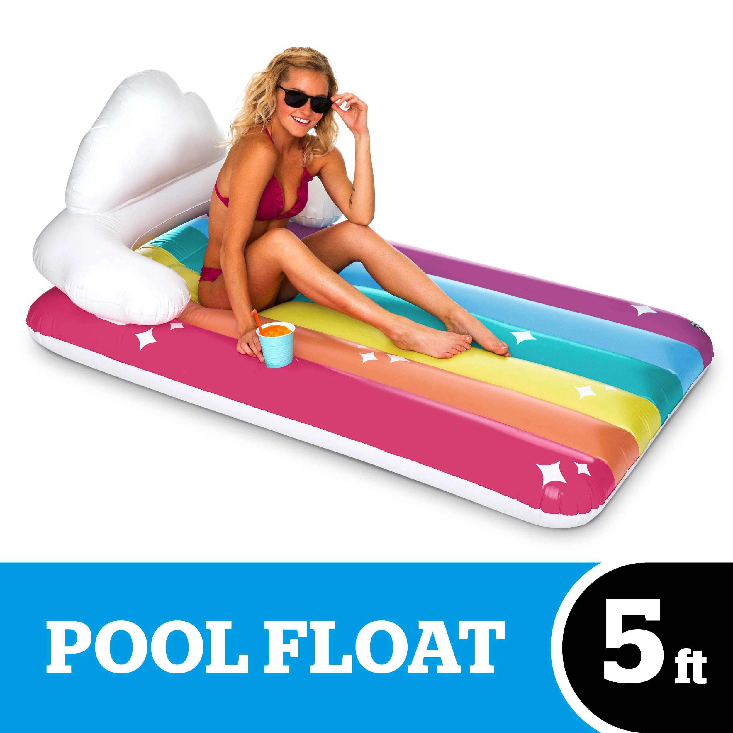 BigMouth Inc. Large Inflatable Pool Float - Premium Vinyl Lounge Raft for Adults, Durable Summer Water Toy for Pool Party, Beach Vacation & Backyard Relaxation