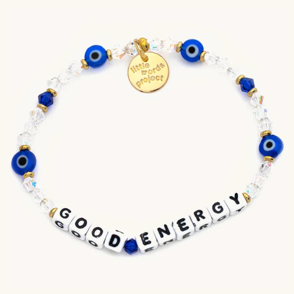 Good Energy Bracelet for Women & Men - Adjustable M/L Size - Positive Vibes & Healing Crystal Jewelry for Meditation, Yoga & Daily Wellness