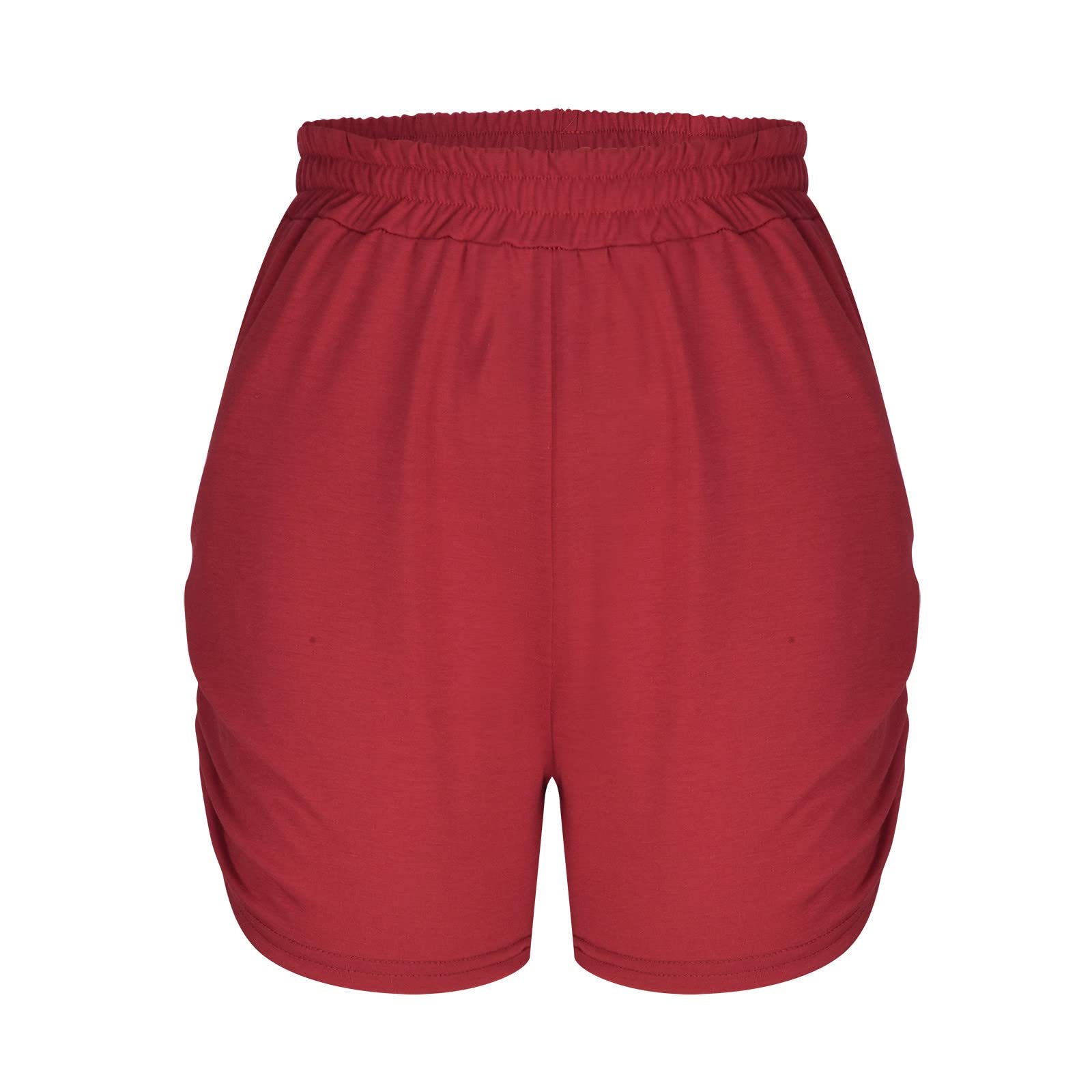 Plus Size Women's Sweat Shorts - Elastic Waist Summer Running Shorts for Workout & Lounge