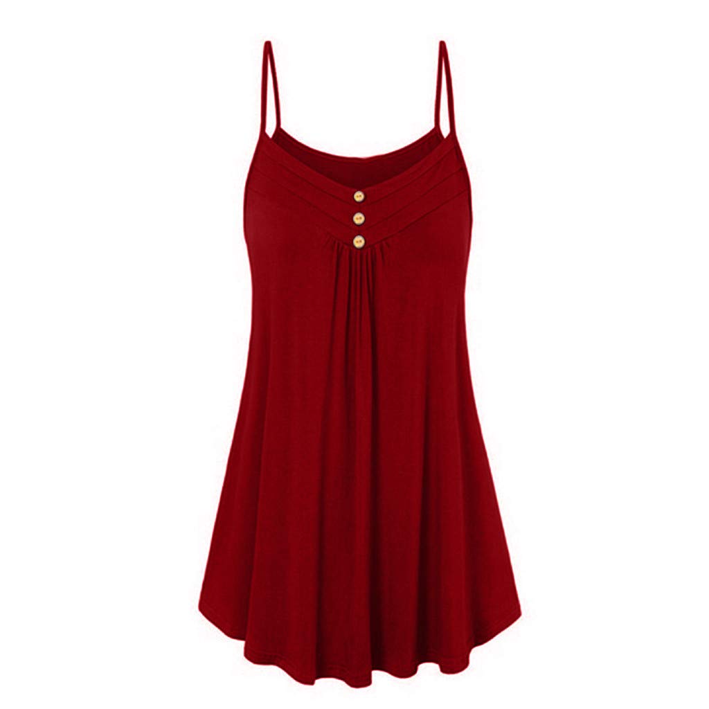 Plus Size Women's Dresses - Plain Spaghetti Strap Sleeveless Summer Dress for Casual Wear, Spring Tops & Special Occasions | Comfortable & Stylish Outfit for Work, Date Night or Beach Vacation