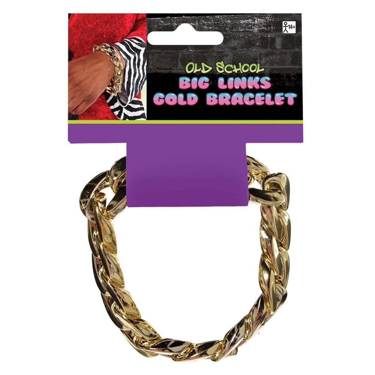 Big Links Gold Bracelet for Women - Elegant 14K Gold Plated Chain Bracelet - Perfect for Parties, Weddings & Everyday Wear