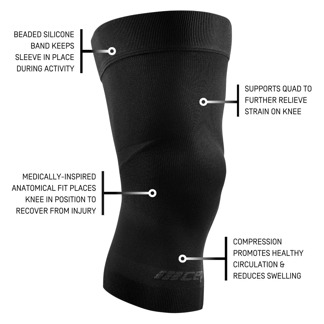 CEP Unisex Light Support Knee Sleeve - Black | Breathable Compression for Running, Gym, Workout & Joint Pain Relief