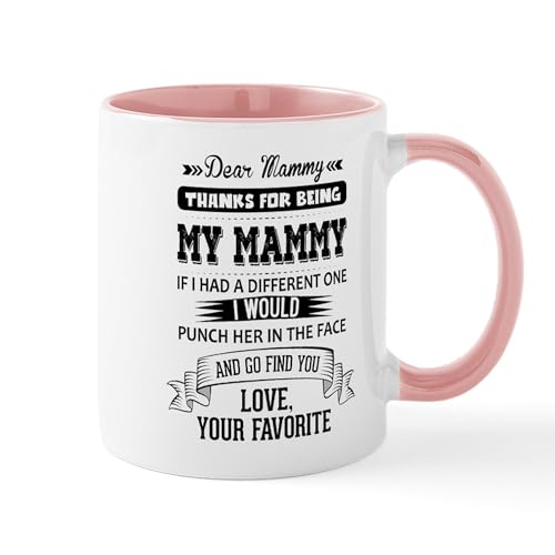 White/Pink Inside - Dear Mammy, Love, Your Favorite Mugs
