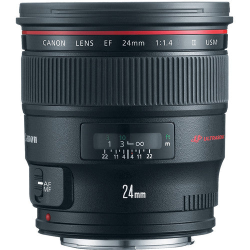 Canon EF 24mm f/1.4L II USM Wide Angle Lens for DSLR Cameras - Perfect for Landscape, Low Light & Portrait Photography