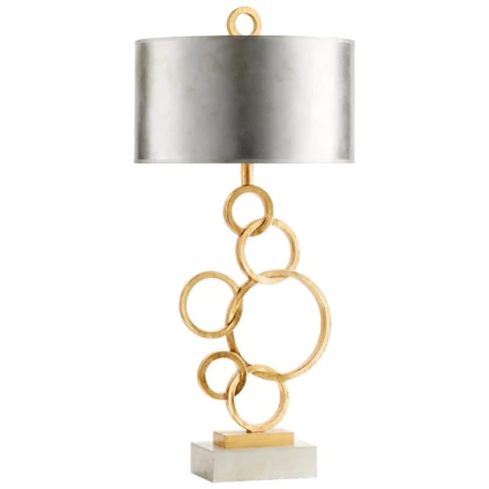 Modern Cercles Table Lamp - Stylish LED Nightstand Light for Bedroom, Living Room & Office - Perfect for Reading, Relaxing & Decor